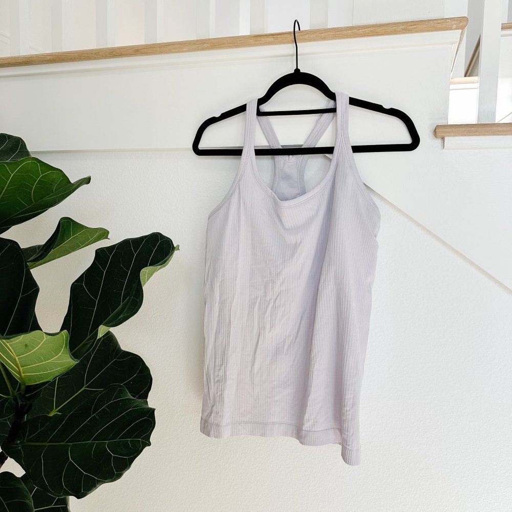 Lululemon Ebb to Street Tank Top Lavender Dew Size 12